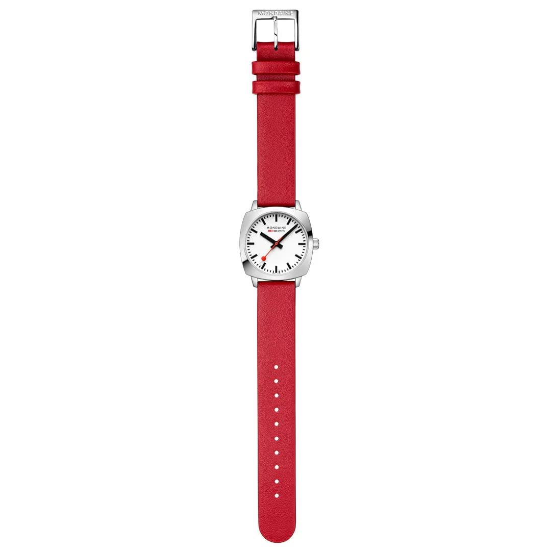 Petite Cushion, 31 mm, Red Vegan Leather - Image 7