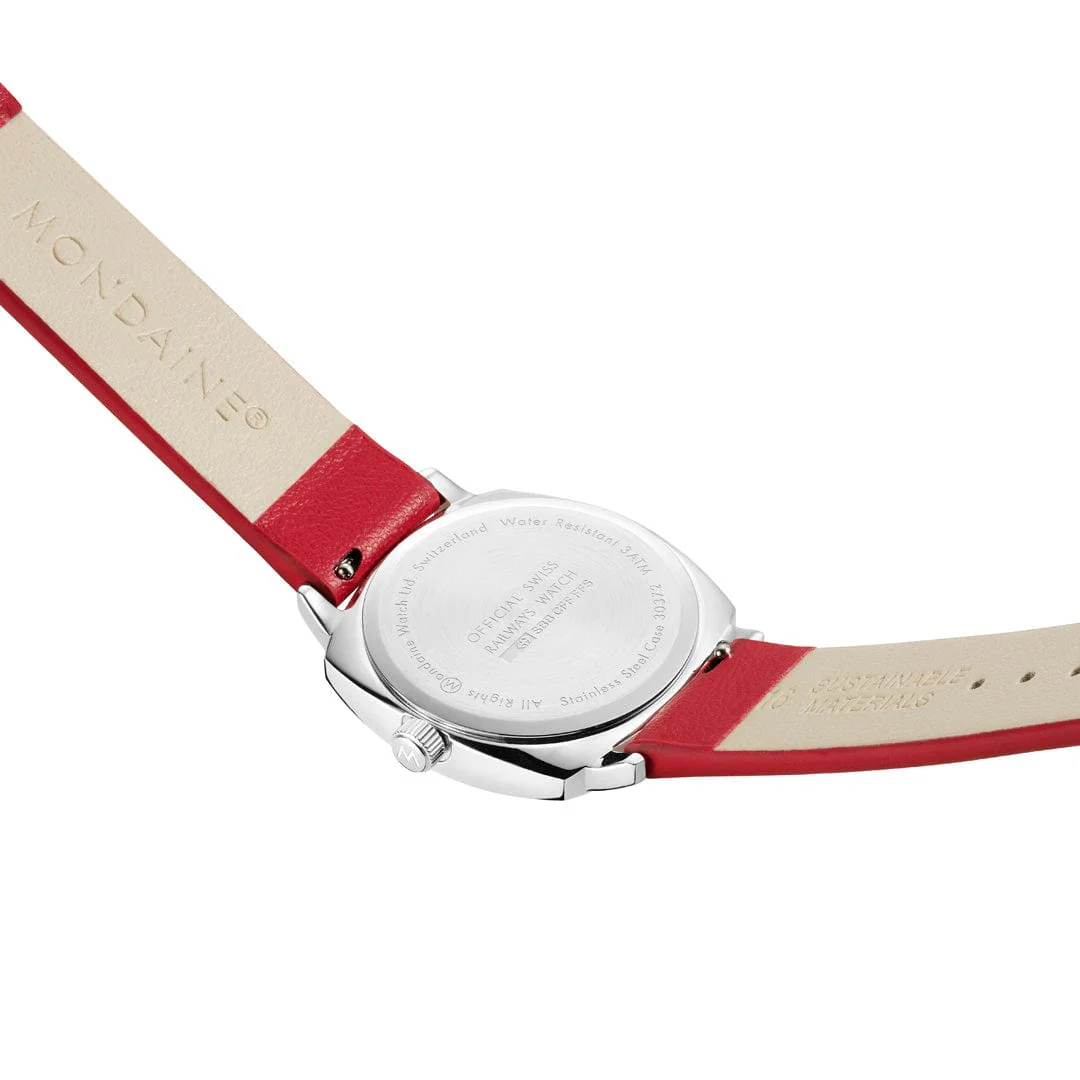 Petite Cushion, 31 mm, Red Vegan Leather - Image 8