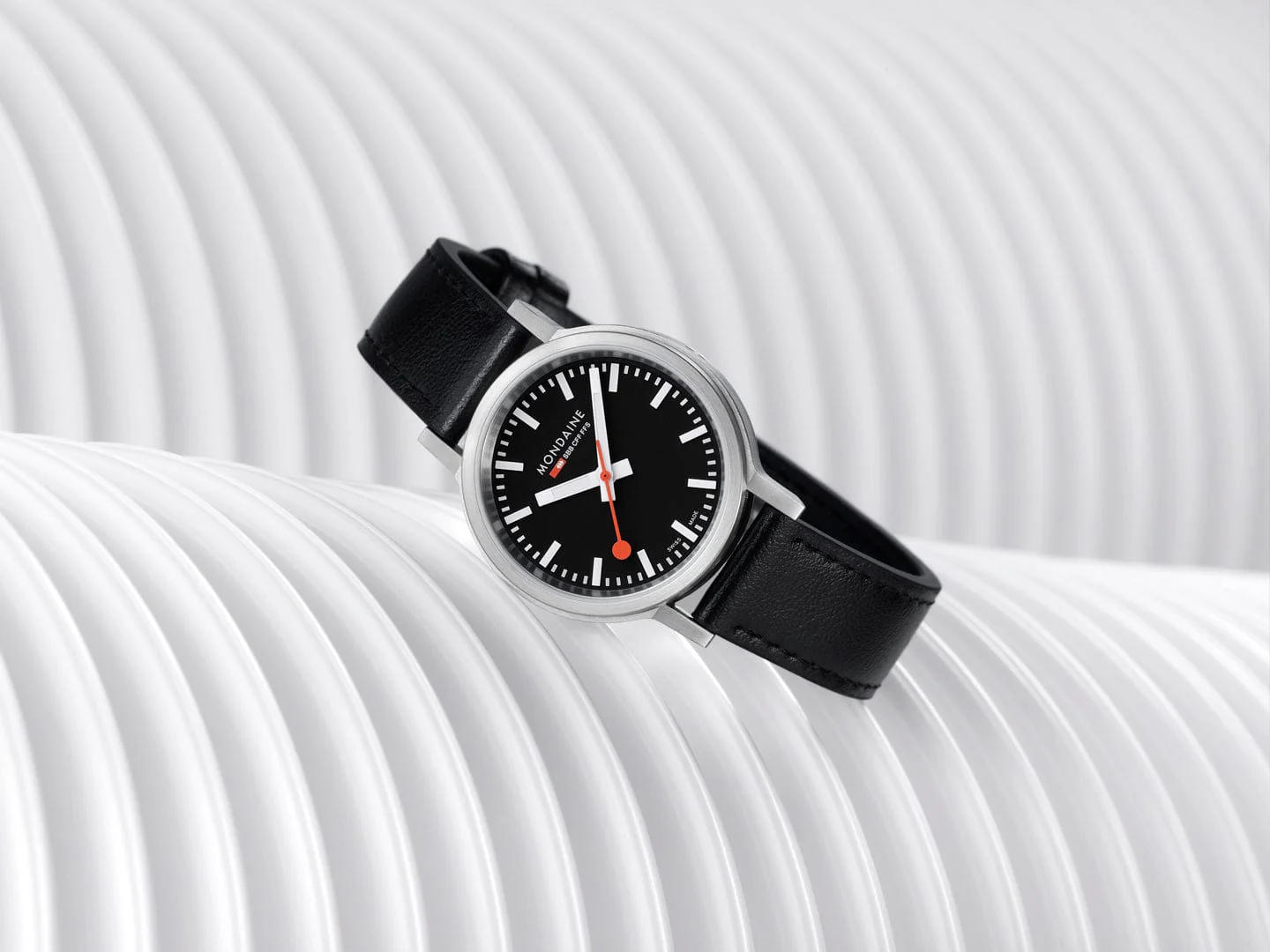 stop2go, 34 mm, Black Vegan Leather watch - Image 14