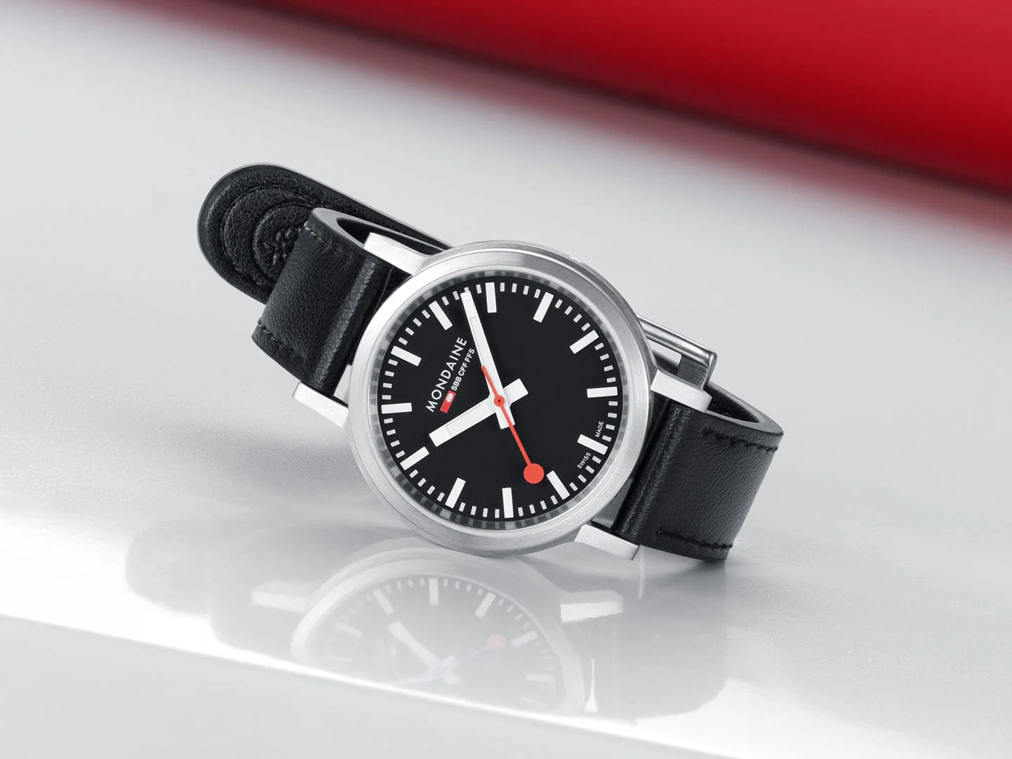 stop2go, 34 mm, Black Vegan Leather watch - Image 15