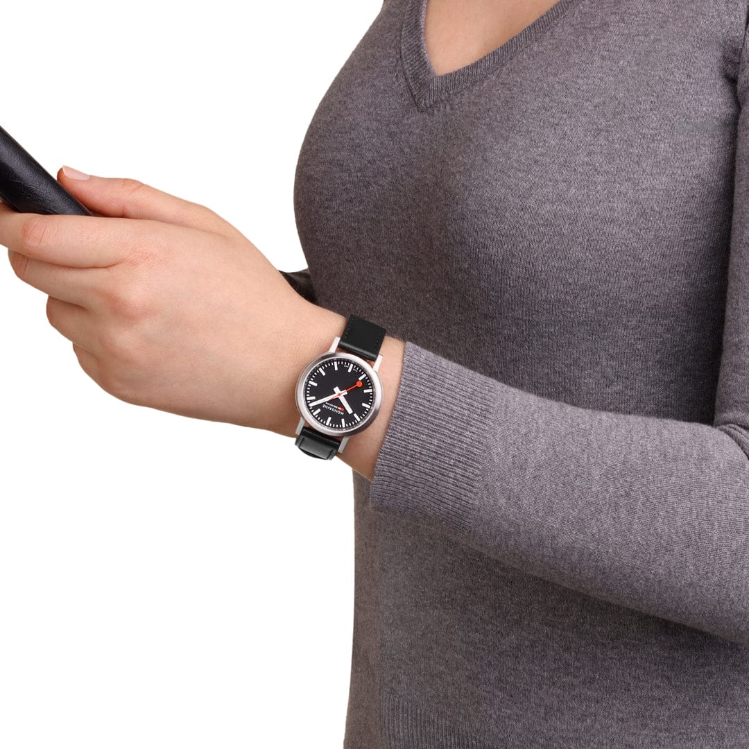 stop2go, 34 mm, Black Vegan Leather watch - Image 9