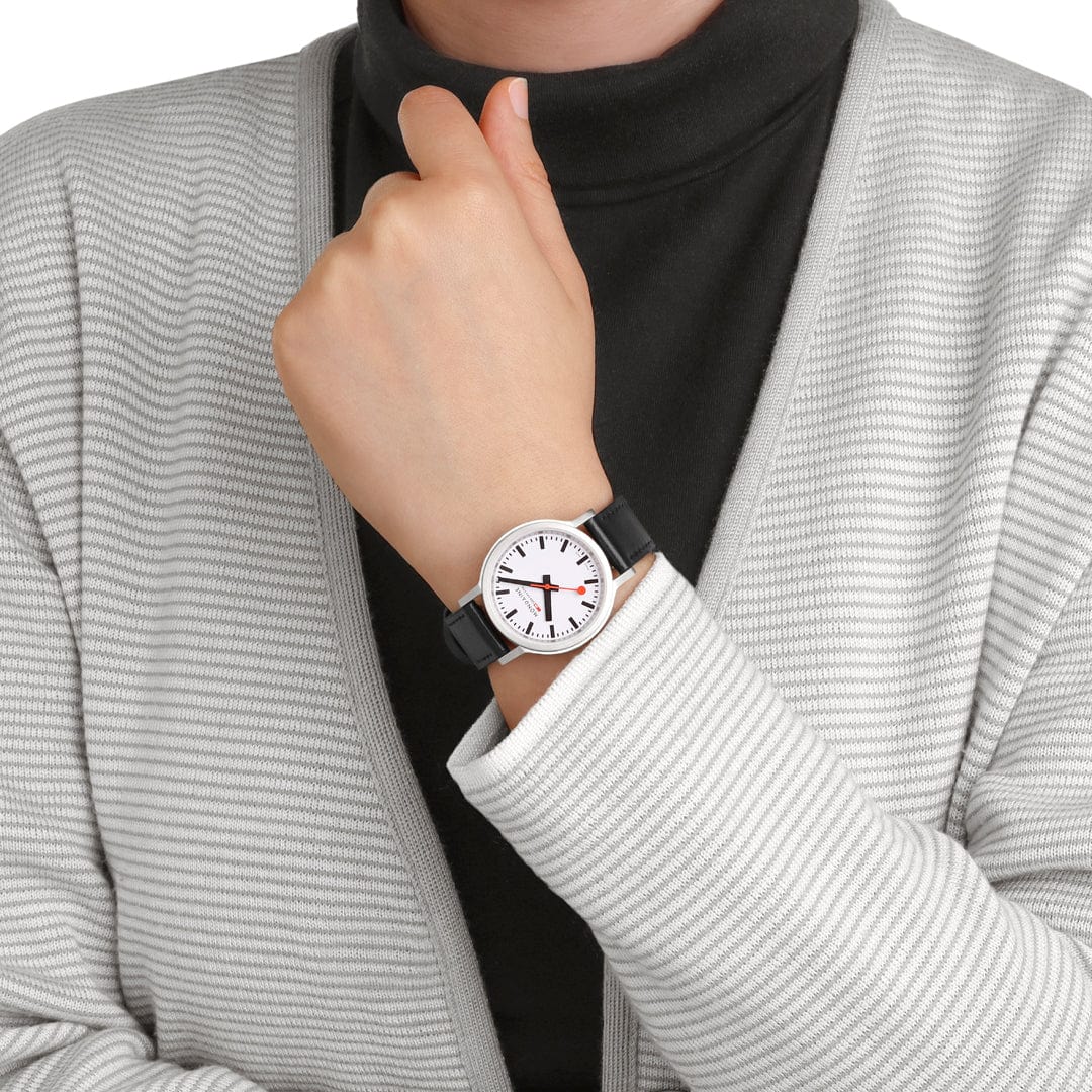 stop2go, 34 mm, Black Vegan Leather watch - Image 12