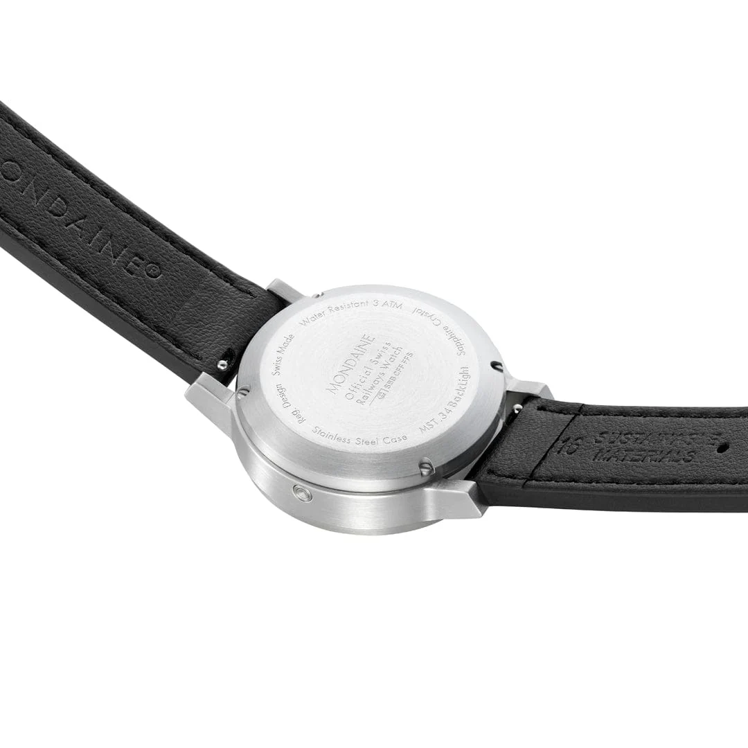 stop2go, 34 mm, Black Vegan Leather watch - Image 9