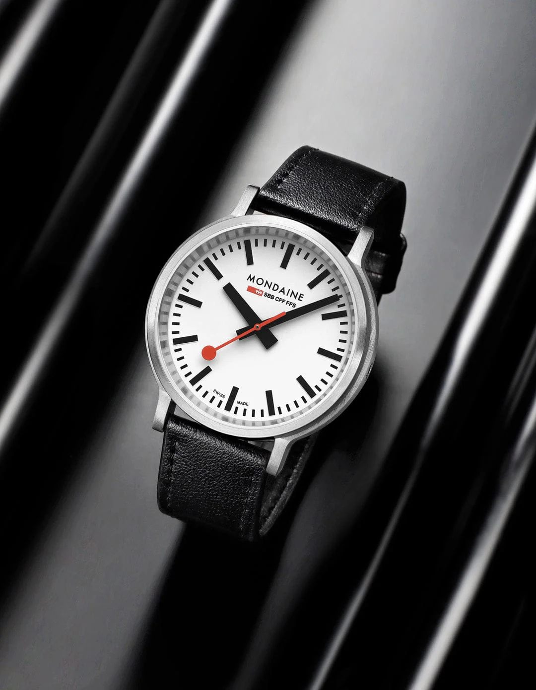 stop2go, 41 mm, Black Vegan Leather - Image 8