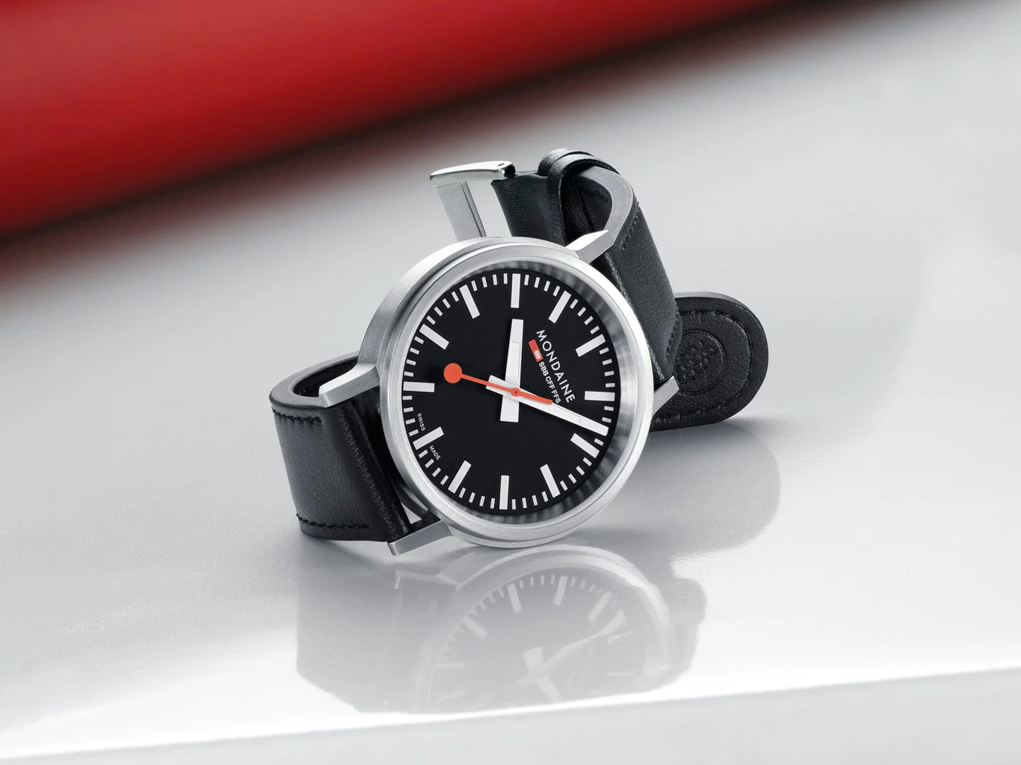 stop2go, 41 mm, Black Vegan Leather - Image 15