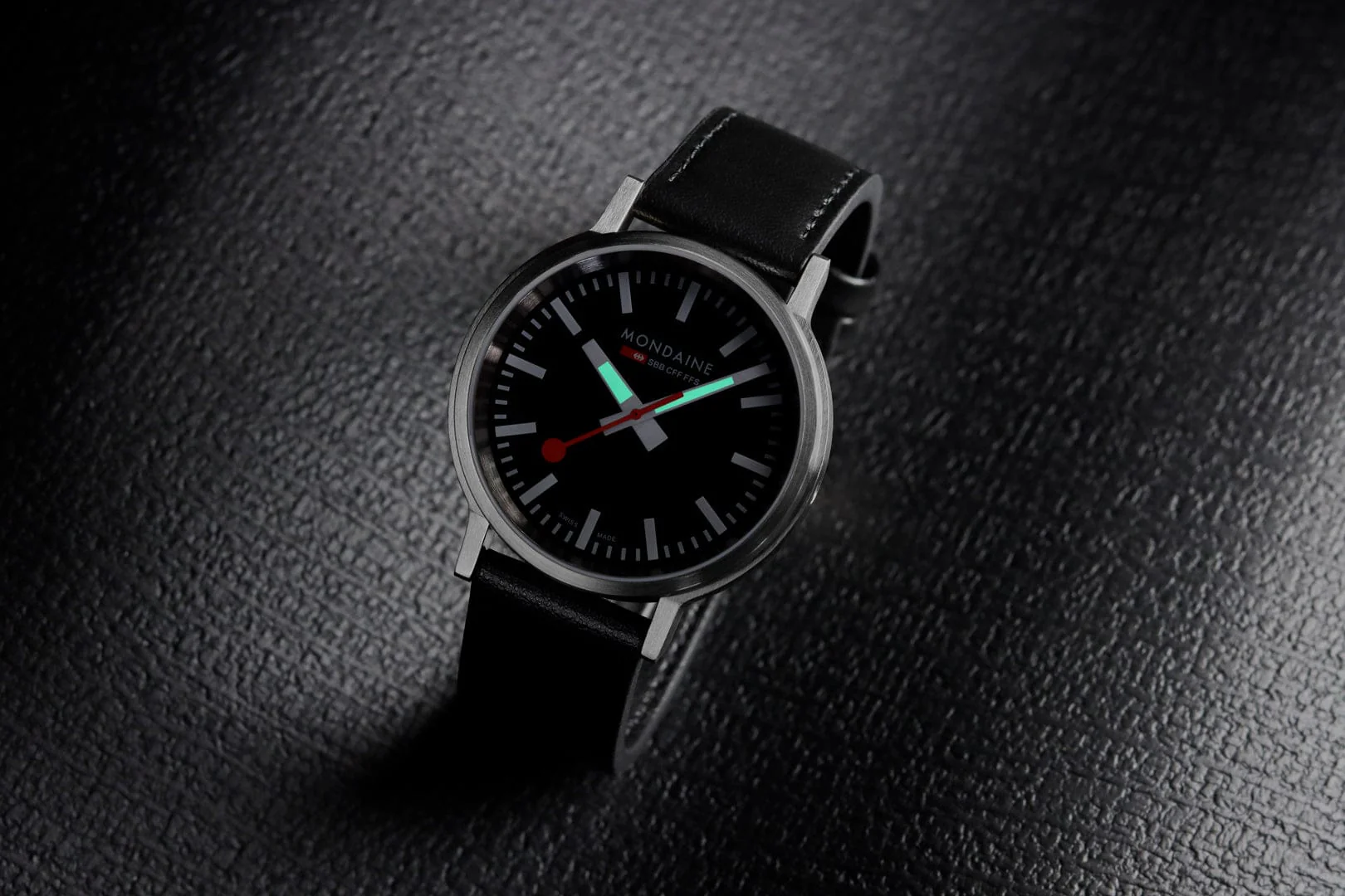 stop2go, 41 mm, Black Vegan Leather - Image 16
