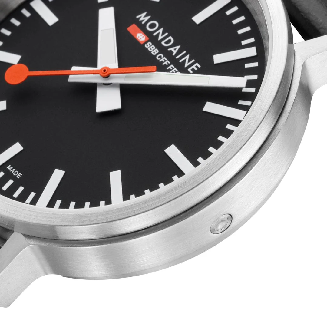 stop2go, 41 mm, Black Vegan Leather - Image 3