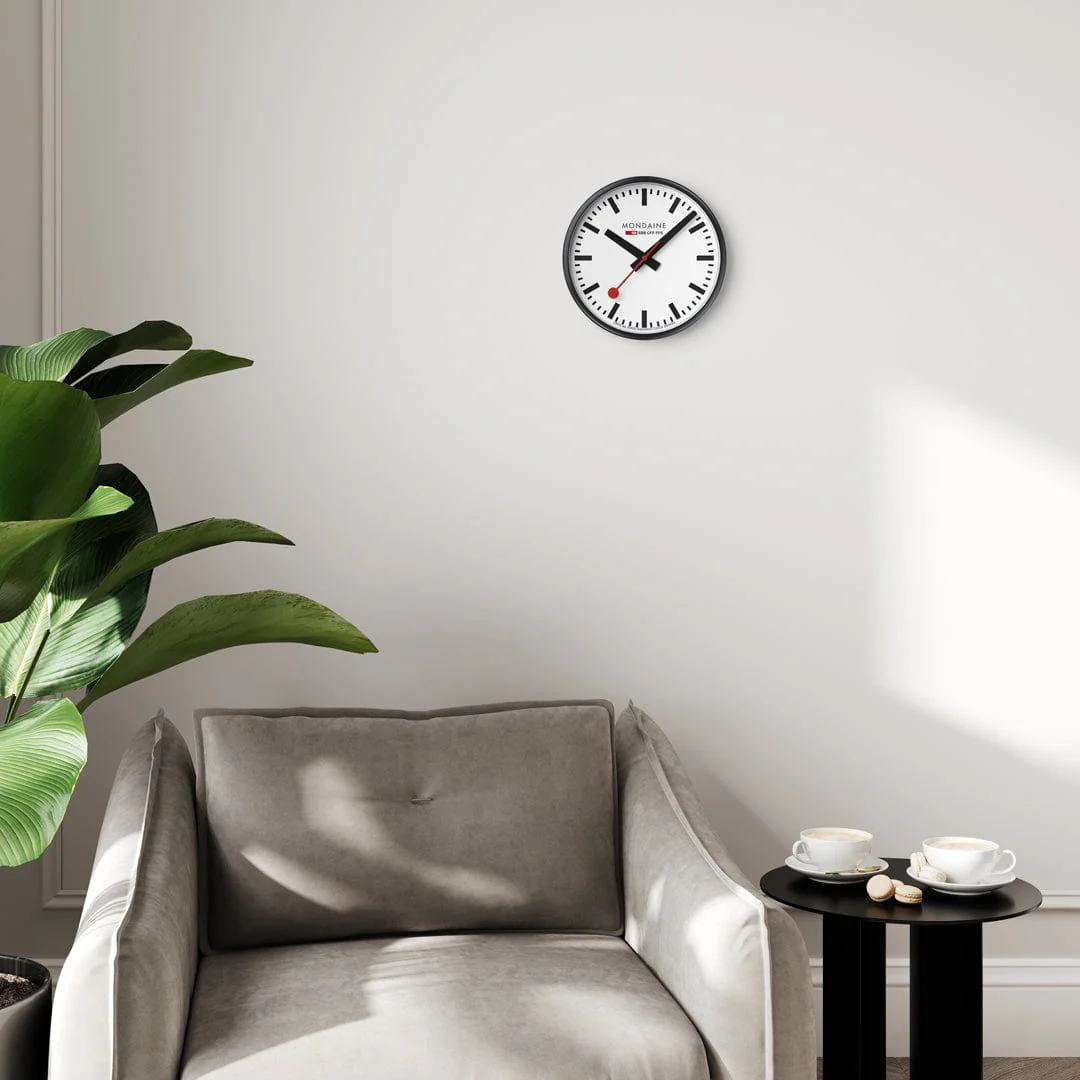 Wall Clock, 25 cm, Black - Image 6