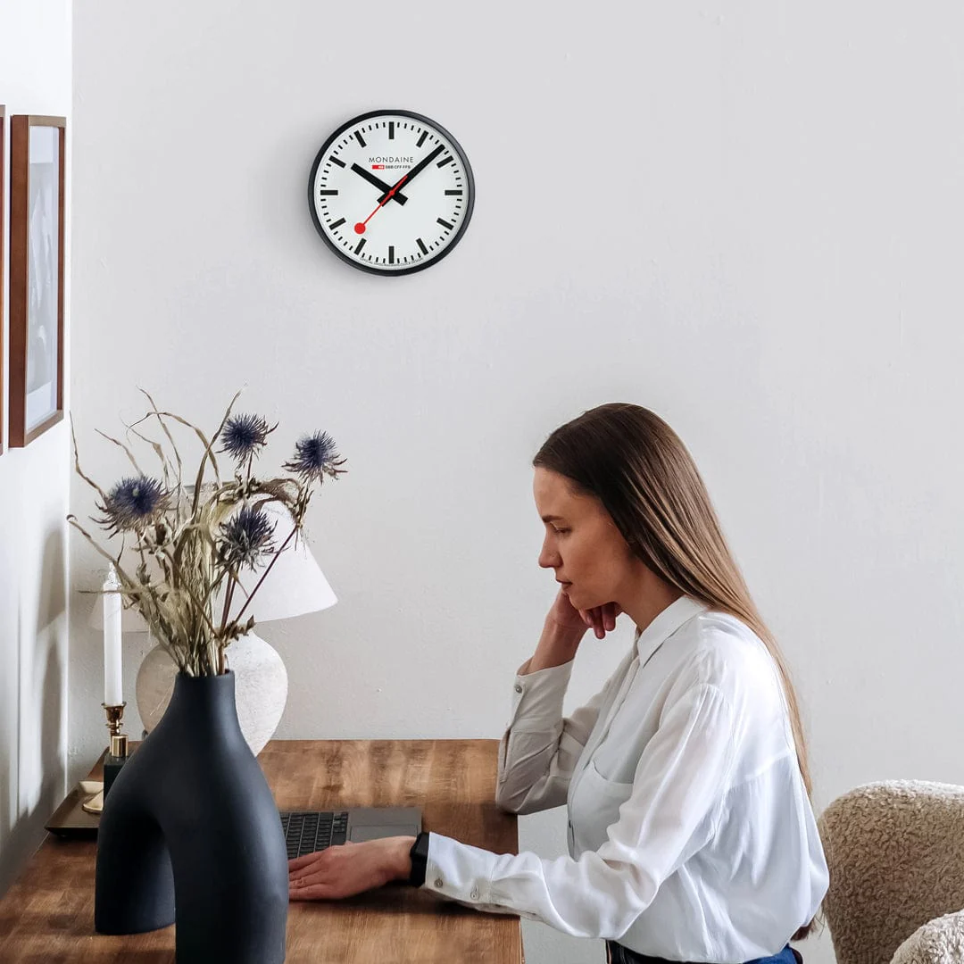 Wall Clock, 25 cm, Black - Image 8