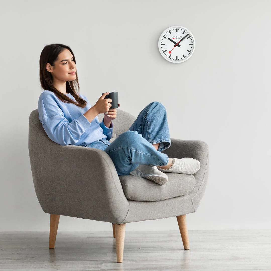 Wall Clock, 25 cm, White - Image 7