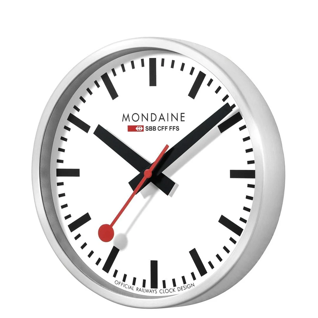 Wall Clock, 25cm, Silver - Image 3